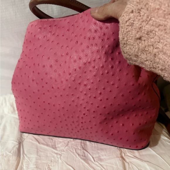 Dooney & Bourke Pink Ostrich-Embossed Tote - Picture 7 of 15